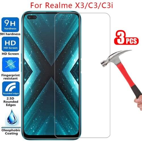 Protective tempered glass for realme c3 c3i x3 superzoom screen protector realmi x c 3 i 3i 3c 3x film realmec3 realmex3 real me