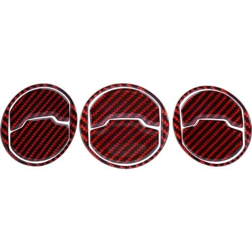 1Set Carbon Fiber Car Interior Front Air Vent Outlet Cover Trim Moulding Fit for Ford Mustang 2015 2016 2017 2018 2019