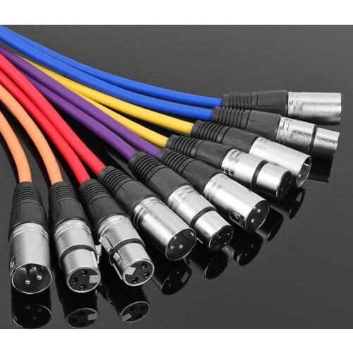 1.8m XLR Cable Male to Female 3Pin Zinc Alloy Professional Flexible and Durable Noise-Free Audio Cable Cord for Microphone