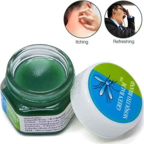 1pcs Anti-Itch Ointment Thailand Grass Paste Herbal Cream Motion Sickness Anti-Mosquito Repellent Sunburn Muscle Rub Aches Cream