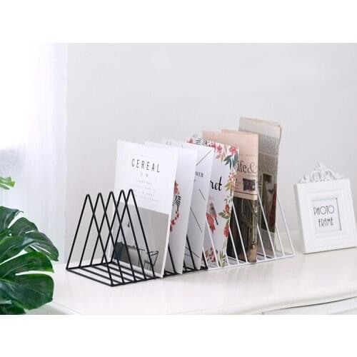 1PC Iron Bookshelf Magazine Display Stand Newspapers Storage Rack Vintage Organizer Storage Holder Office Decor Book Rack JL 207