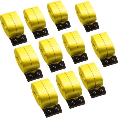 10pcs 4" Inch x 30' Winch Straps w/ Flat Hook Flatbed Truck Trailer Tie Down Straps WLL 5400 Flatbed Tie Strap new