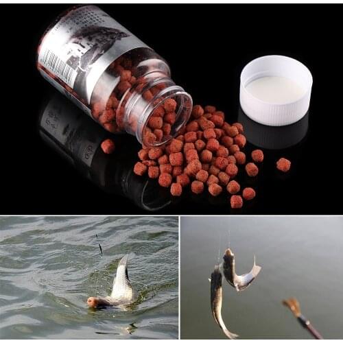 120/350Pcs 1 Bottle Intense Smell Squid Carp Fishing Bait Soft Lures Particles Balls Beads Floats Fishing Terminal Tackle Tools