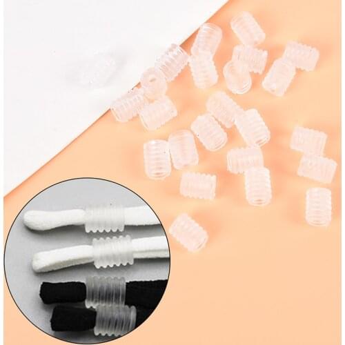 25PCS/50PCS/100PCS Adjustment Silicone Plug Ear Rope Anti-slip Buckle Drawstrings Elastic Cord Stopper Buckles for Sewing Crafts