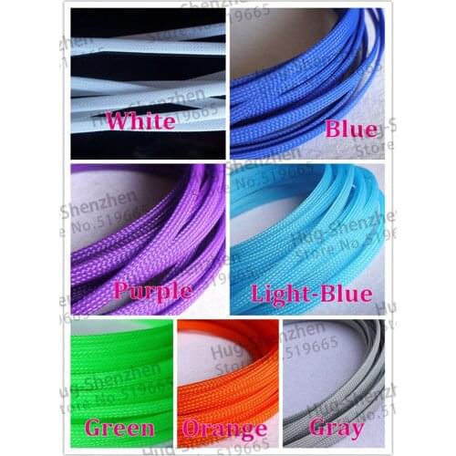 6MM Tight Braided PET Expandable Sleeving New High Quality Color Selectable 200M