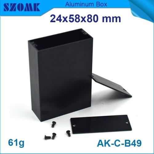 Aluminum diy case electronic 4 pcs/lot in Black color wire drawing surface touch smooth in good quality housing fit PCB size