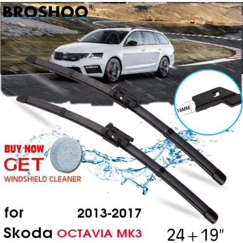 Car Wiper Blade Front Window Windscreen Windshield Wipers Blades Auto Accessories For Skoda OCTAVIA MK3 24"+19" 2013-2017