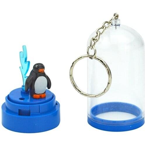 Key Ring Self-Locking Bricks Friends Creator Display Box with Keychain Show Case DIY Costomized Accessories Building Blocks Toys