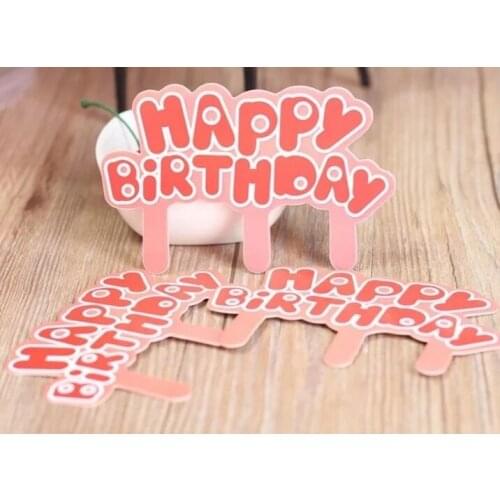 Birthday letter decoration 50pcs Cake Toppers Party Supplies Cupcake Tutu Cake Table Birthday Party Cake Decorations Kids childr