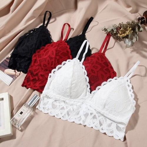 Women Lace Bra Sets Seamless Underwear Backless Vest Sexy Panties Lingerie Padded Bralette Ultrathin Briefs Female Intimates