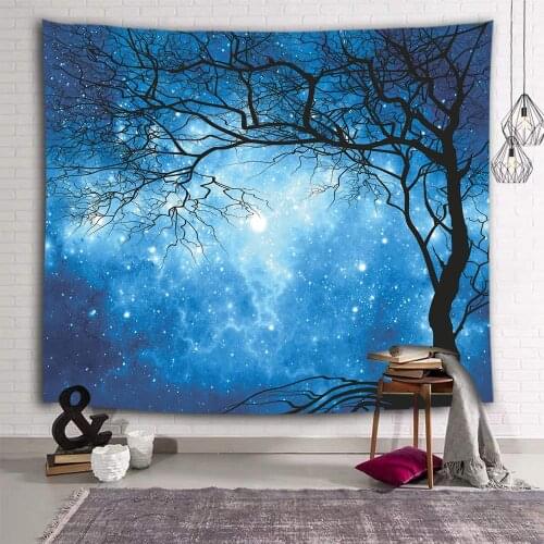 Galaxy Tapestry Wall Hanging Blue Sky Wall for Bedroom Home Dorm Decor