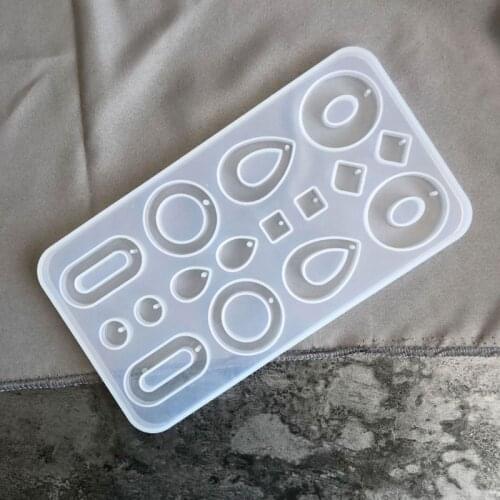 Crystal Epoxy Resin Mold Earrings Pendant Casting Silicone Mould DIY Crafts Handmade Decorative Jewelry Making Tools dropship