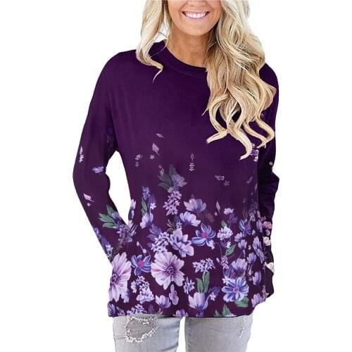 Summer 2021 Vintage Tshirt Ladies Classic Floral Printed Pullover Top Brief Korean Long Sleeve T Shirt Beach Casual Топ Женский