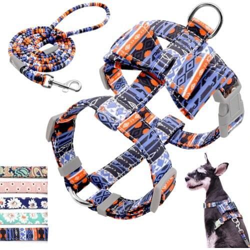 Adjustable Nylon Dog Harness Leash Set Pet Puppy Bowknot Harness Vest Walking Leash For Small Medium Dogs Chihuahua Arnes Perro