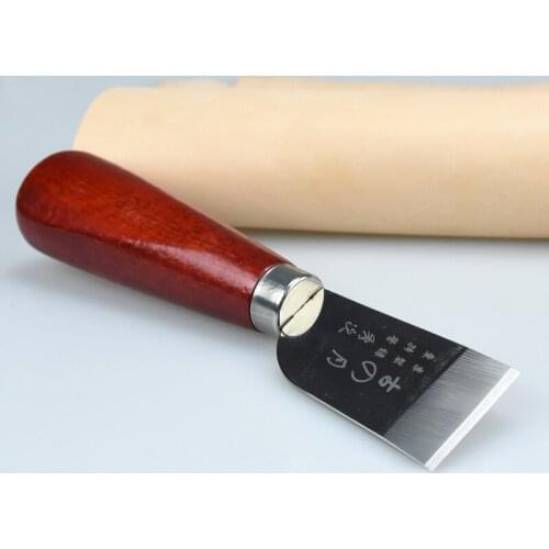 Steel Leather Cutting knife, Leather Art Trimming Carving, Cutting Leather Snow, Shoveling Side Opening, DIY Hand-Stitching Tool