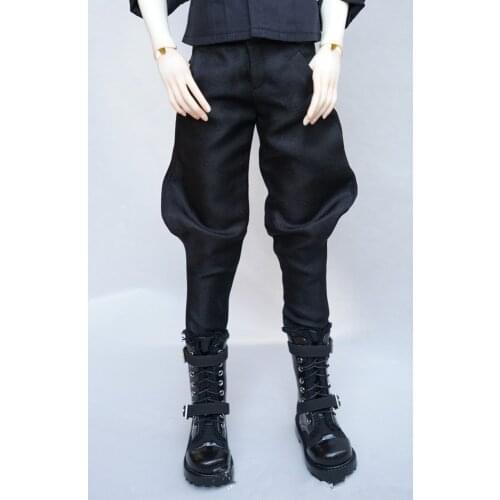 BJD doll clothes suitable for uncle 1/31/4 fashion cool show thin trousers classic black male money personality doll accessories
