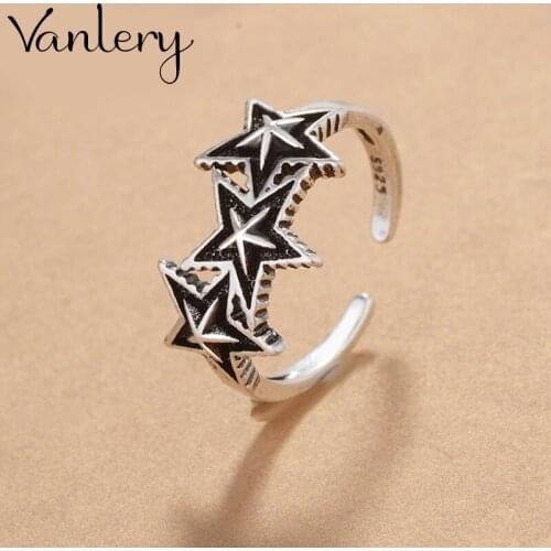 Personality Exaggerated Gothic Star Rings For Women Charm Engagement Jewelry Girls Open Finger Knuckle Rings