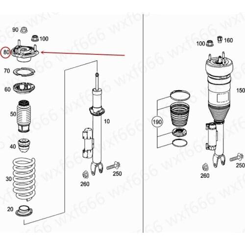 Front shock absorber top rubber Support bearing Front top rubber seat C 200mer ced es-be nzC 300 Front shock absorber bearing