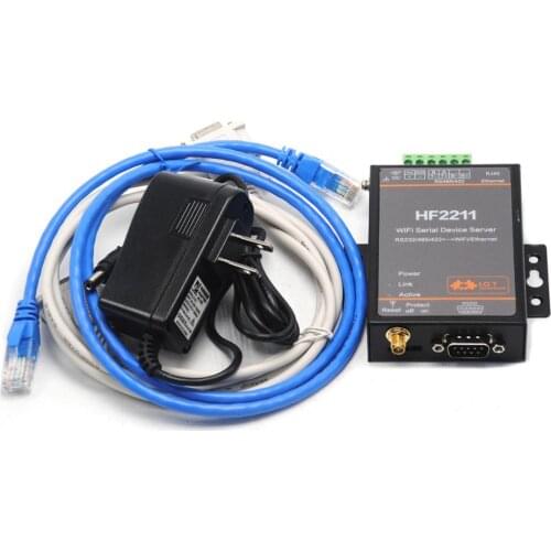 HF2211 Serial port RJ45 RS232 485 422 Serial to Ethernet/Wi-Fi Conversion Server