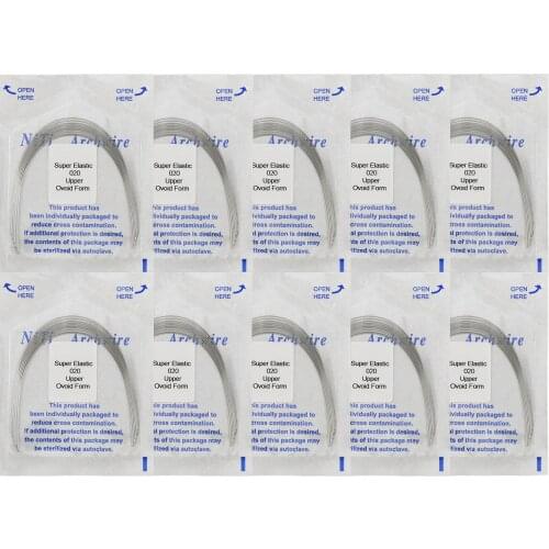 Dental Orthodontic Super Elastic Niti Arch Wire Round Wire Ovoid Form 020 Upper 100 pcs