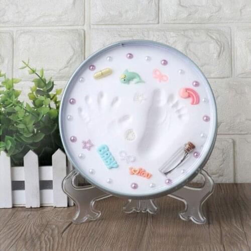 DIY Baby Handprint Souvenirs Infant Safe Non-Toxic Hand&Footprint Set Soft Easy Make Clay Newborn Keepsake Air Drying Soft Clay