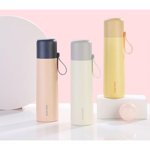 Convenient 100 portable Thermos Cup male and female students 304 stainless steel mug advertising gift wholesale custom mug
