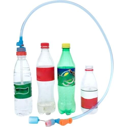 Outdoor Climbing Water Bottle Drink Tube Water Bag Hydration Bladder System With Storage Bag & Blue Water Nozzle for Drinking