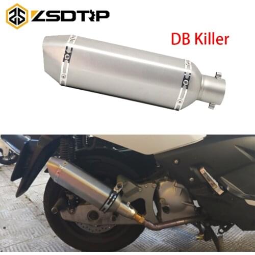 ZSDTRP Slip On Motorcycle Exhaust Pipe Muffler DB Killer 51mm Modified Moto For Yamaha R6 PCX125 Duke 390