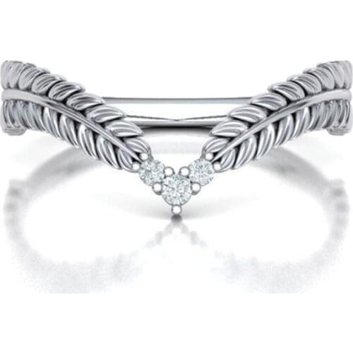 Women Rings Leaf Branch Geometric Square Zirconia Rings Couple Wedding Rings Birthday Gift for Girlfriend Fashion Simple Jewelry