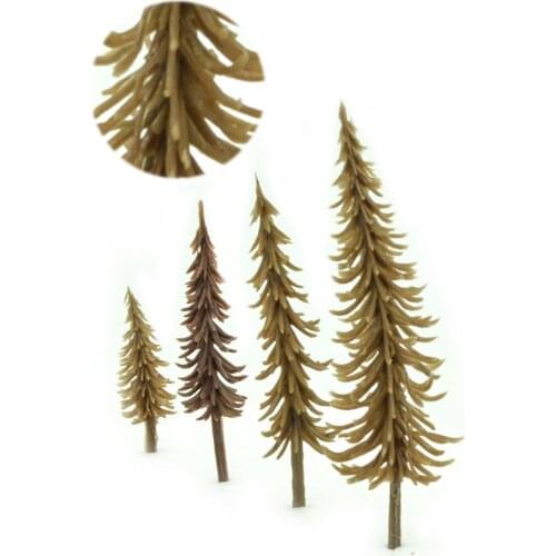 100pcs Pine Trees N HO Z OO Scale Architecture Railroad Scenery Building Road Landscape Sand Table Diorama Layout Toys Plastic