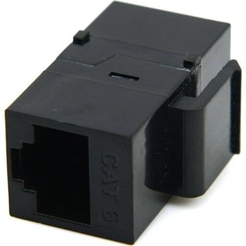 10pcies / lot UTP CAT6 UTP CAT6 Keystone Coupler Keystone RJ45 Femea for Femea Coupler in Black line