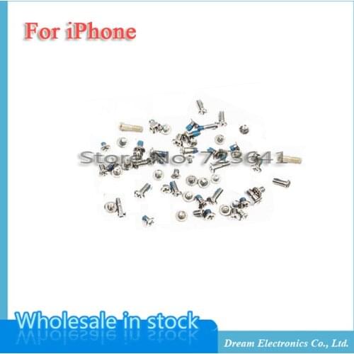 2sets/lot Complete Full Screw Set For iPhone 5 5g 5C SE 5S 4 4g 4S With 2pcs Bottom Screws Kit Replacement Parts