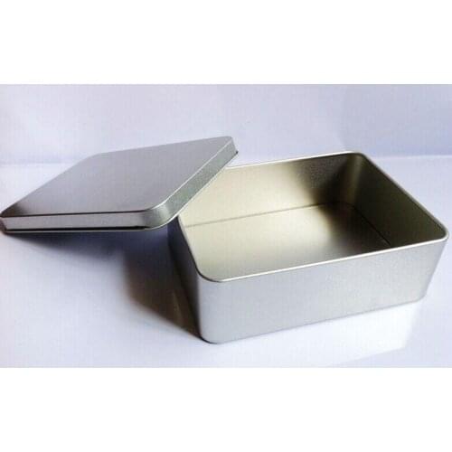 200PCS Silver matte rectangular candy box creative Tin storage boxes Size 9.7cm*6.3cm*2.15cm 100ml