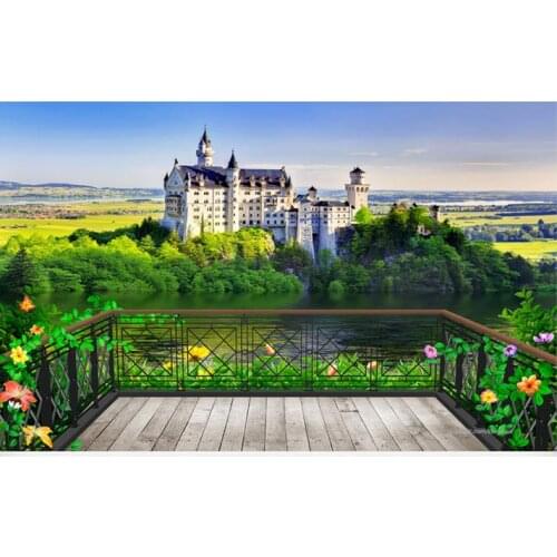 3d wallpaper custom mural non-woven wall sticker Castle is a 3 d TV setting wall balcony painting photo wallpaper for walls 3d