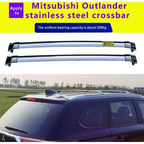 2Pcs Roof Bars for Mitsubishi Outlander SUV 2012-2020 Stainless steel Side Bars Cross Rails Roof Rack Luggage Carrier; Mitsubis