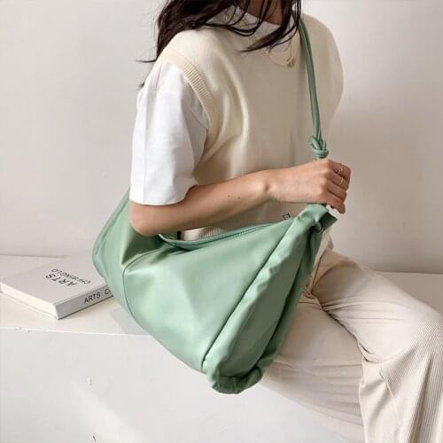 Beibaobao 2021 new fashion simple large capacity new product slung single shoulder girls lazy wind solid color bag