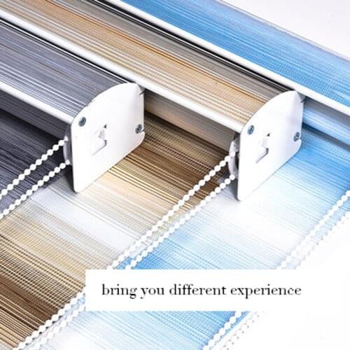 Free shipping hot sale graduated color zebra blinds,roller blind Roller Shutter Double Layer Shade Blinds Curtain Zebra blinds