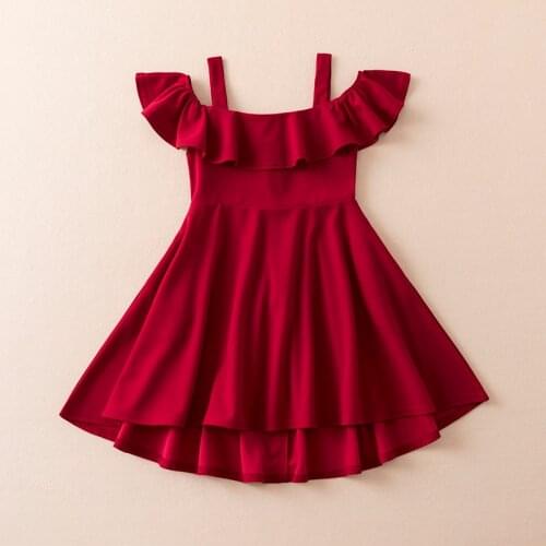 Girls Costume Xmas Red Sequin Dress Kid Winter Dress Flower Girl Christmas Gift 3 4 5 6 7 8 Years Girls Childrens Party Dress