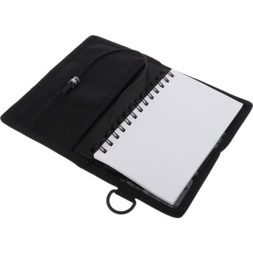 Scuba Diving Writing Board Underwater Slate Gear with Pencil Clip PU Leather & PP Polypropylene Wearing Resistance