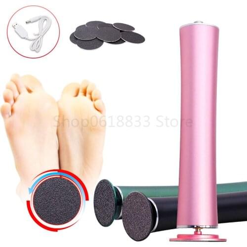 Electric Foot File Cuticle Callus Remover Rechargeable Wireless Pedicure Tools Foot Heel Dead Skin Care With Sandpaper