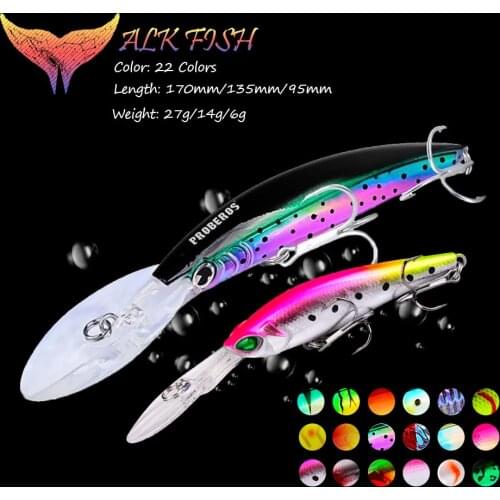 WALK FISH 1PCS 170mm/27g Minnow Floating Fishing Lure Crankbait Artificial Baits Wobblers Fishing Baits Bass Carp Fishing Tackle