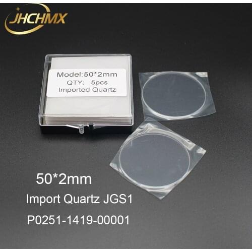 JHCHMX 10Pcs Best Quality Precitec Laser Protective Lens/Windows 50*2mm P0251-1419-00001 For Fiber Laser Welding/Cutting Machine