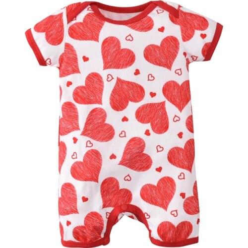 Newborn Baby Boy Girl Bodysuit Pajamas Outfit Clothes Infant Unisex One Piece Romper Short Cotton Sleeper
