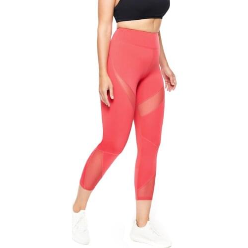Spliced Stretching Fitness Seamless Yoga Leggings Women Tummy Control Plus Size Workout Sport Tights Female Gym Clothing