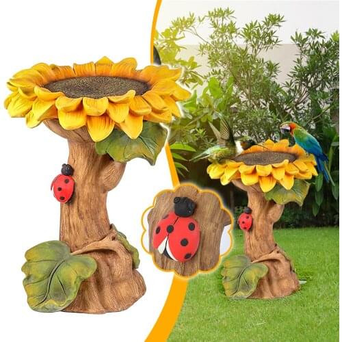 Wild Bird Feeder Sunflower Hanging Seed Tray Birdbaths Birdfeeder Bird Bath Sunflower Garden Decorations Home Outdoor Ornaments