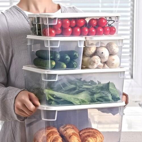 Food Preservation Box with Lid, Refrigerated Food Fruit and Vegetable Preservation Box, Kitchen Refrigerator Storage Box