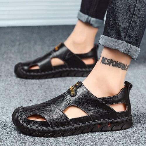 Men Shoes Leather Lightweight Soft Men Shoes Casual Non Slip Leather Shoes for Men Flats Comfortable Classic Big Size 39-48