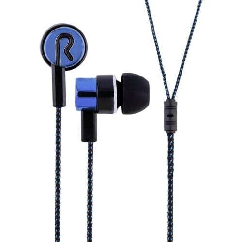 3.5mm Stereo Woven Fiber Cloth Line Headset Device Metal Earphones Jack Wholesale