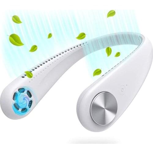 Mini Neck Fan Portable Bladeless USB Rechargeable Mute Sports Fans Ultra-quiet Wind Handheld Air Cooler Outdoor Ventilador