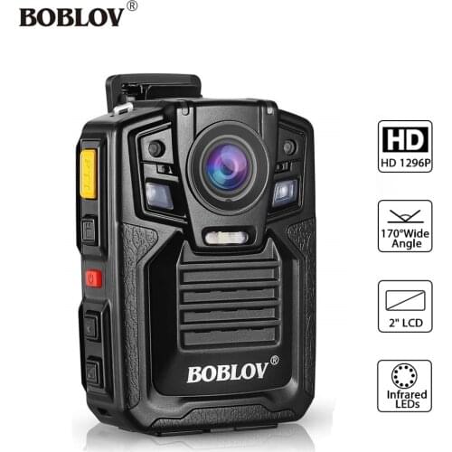 BOBLOV HD66-02 32GB/64GB HD 1296P Mini Camcorder Security Police Body Camera Night Vision Video Recorder Wearable Police camera